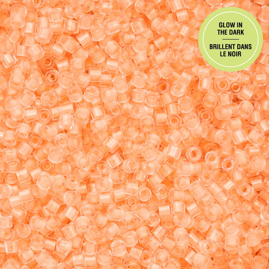 Cylin Bead - 11/0 - Glow in Dark - Orange (25g)