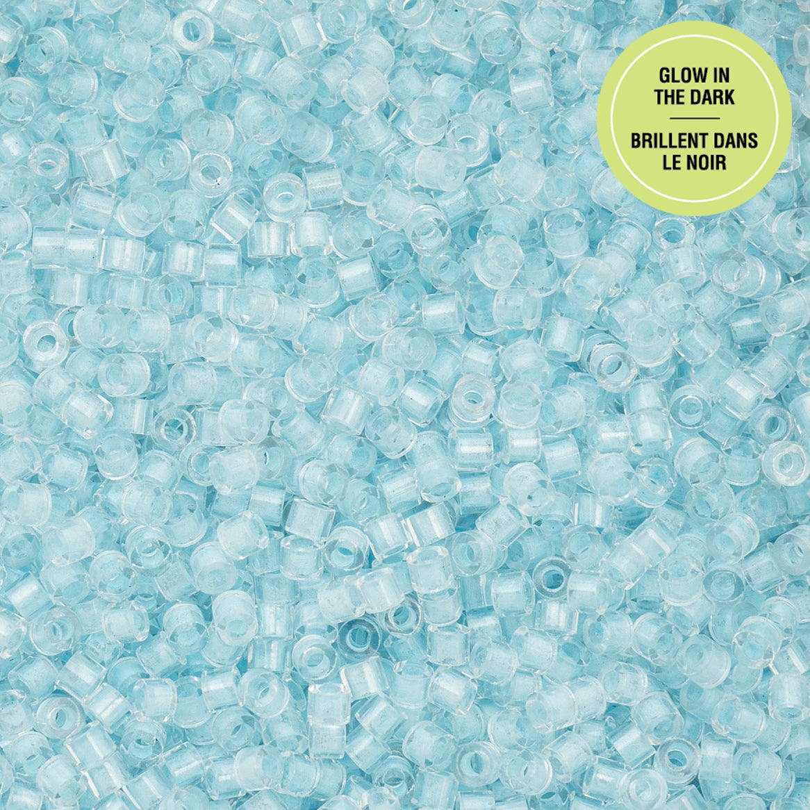 Cylin Bead - 11/0 - Glow in Dark - Sky (25g)