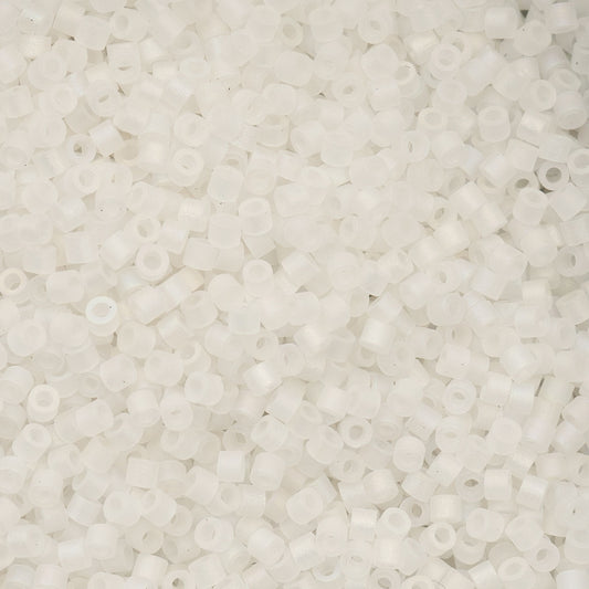 Cylin Bead - 11/0 - Matte Macaron AB - White (25g)