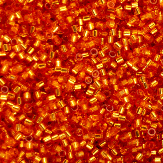 Cylin Bead - 11/0 - Orange Silver Lined (25g)
