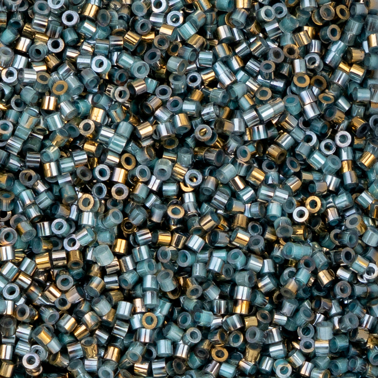 Cylin Bead - 11/0 - Gilded Halo Crystal Aqua (25g)