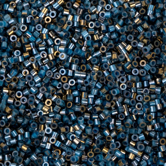 Cylin Bead - 11/0 - Gilded Halo Blue Flame (25g)