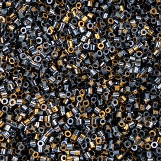 Cylin Bead - 11/0 - Gilded Halo Gunmetal (25g)