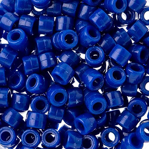 Acrylic - 6mm Mini Crow Beads - Opaque Royal Blue (1000pcs)