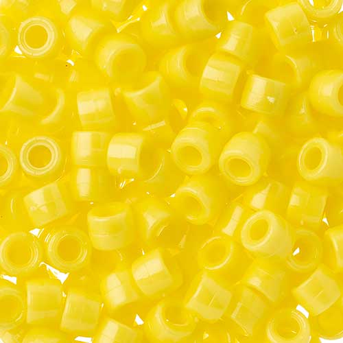 Acrylic - 6mm Mini Crow Beads - Opaque Yellow (1000pcs)