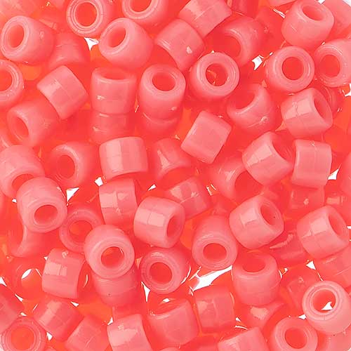 Acrylic - 6mm Mini Crow Beads - Opaque Pink (1000pcs)