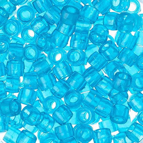 Acrylic - 6mm Mini Crow Beads - Transparent Aqua (1000pcs)