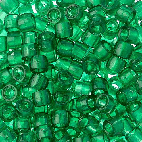 Acrylic - 6mm Mini Crow Beads - Transparent Xmas Green (1000pcs)