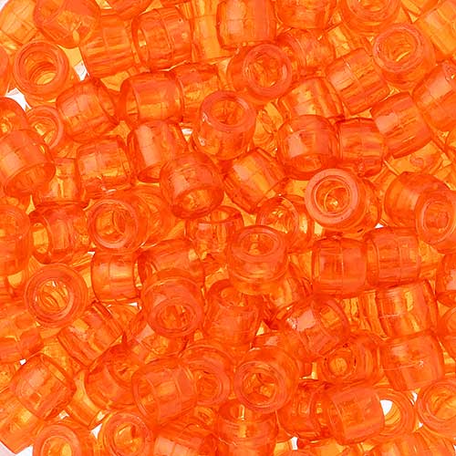 Acrylic - 6mm Mini Crow Beads - Transparent Orange (1000pcs)