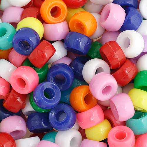 Acrylic - 6mm - Mini Crow Beads - Opaque Multi Mix (1000pcs)