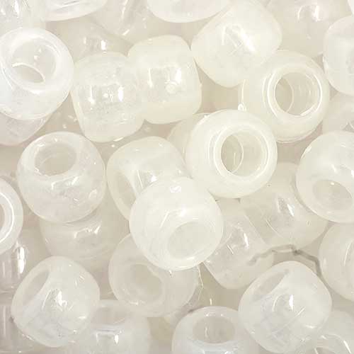 Acrylic - 9mm Crow Beads - Nite Glow Green (1000pcs)