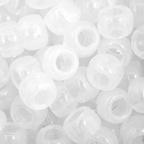 Acrylic - 9mm Crow Beads - Transparent Crystal (1000pcs)
