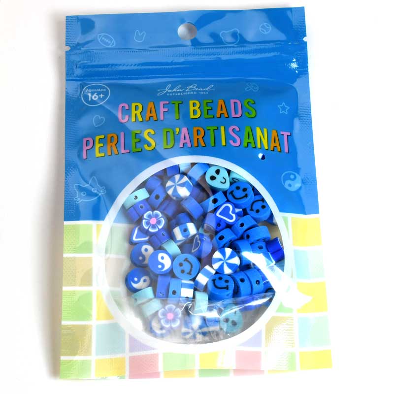 Polymer Clay Vinyl - Assorted Shapes - Blue Mix (Pack)