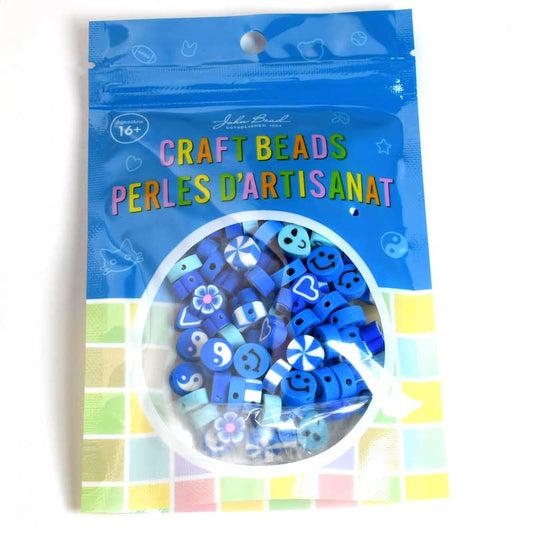 Polymer Clay Vinyl - Assorted Shapes - Blue Mix (Pack)