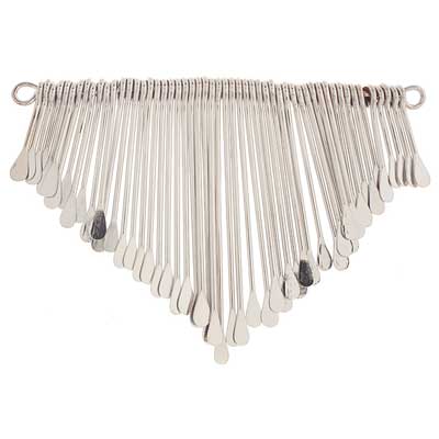 Pendant Paddle Fringe  SilverPlated Each