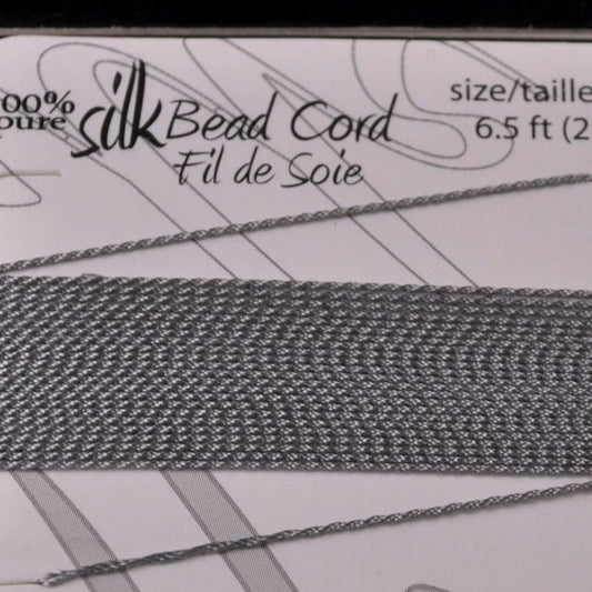 Silk Thread - #2 Dazzle-It Silk Thread / Needle - Grey (2 m)