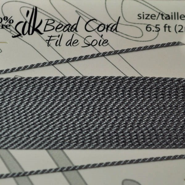 Silk Thread - #4 Dazzle-It Silk Thread / Needle - Grey (2 m)