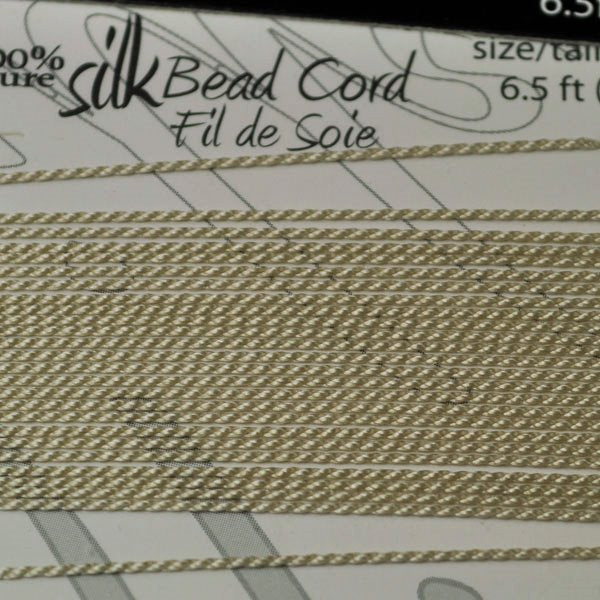 Silk Thread - #4 Dazzle-It Silk Thread / Needle - Beige (2 m)