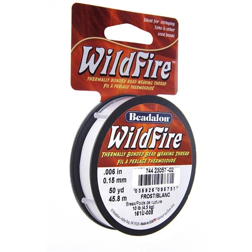 Wildfire Bonded Bead Thread - 50yds .006in - Frost (Spool)