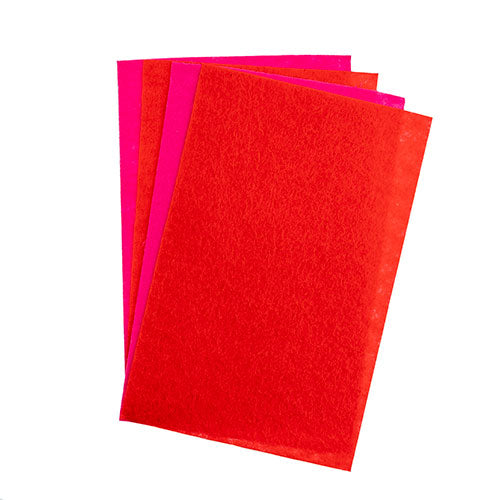 GoodFelt Beading Foundation - 5x8in - Red and Pink (Pack 4)