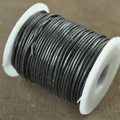 Stringing - 1mm Leather Cord - Black (25 meters)