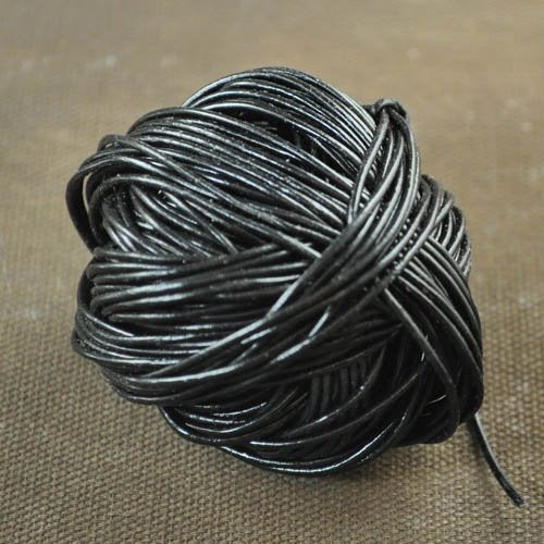 Stringing - 0.5mm Leather Cord - Black (25 meters)