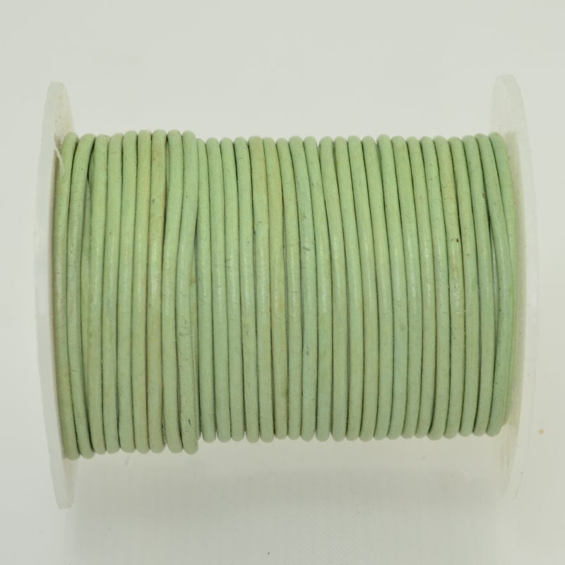 Stringing - 2mm Leather Cord - Pistachio (25 meter Spool)