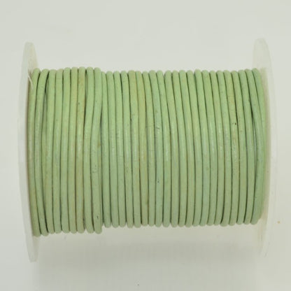 Stringing - 2mm Leather Cord - Pistachio (25 meter Spool)