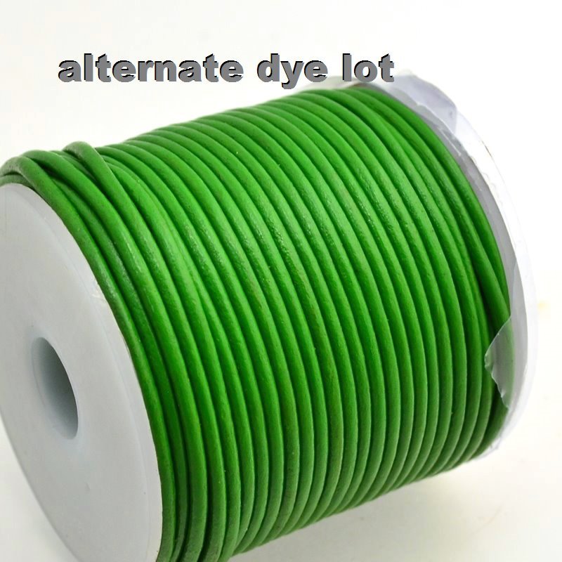 Stringing - 2mm Leather Cord - Pistachio (25 meter Spool)