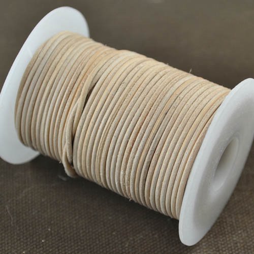 Stringing - 1.5mm Leather Cord - Natural (25 meters)