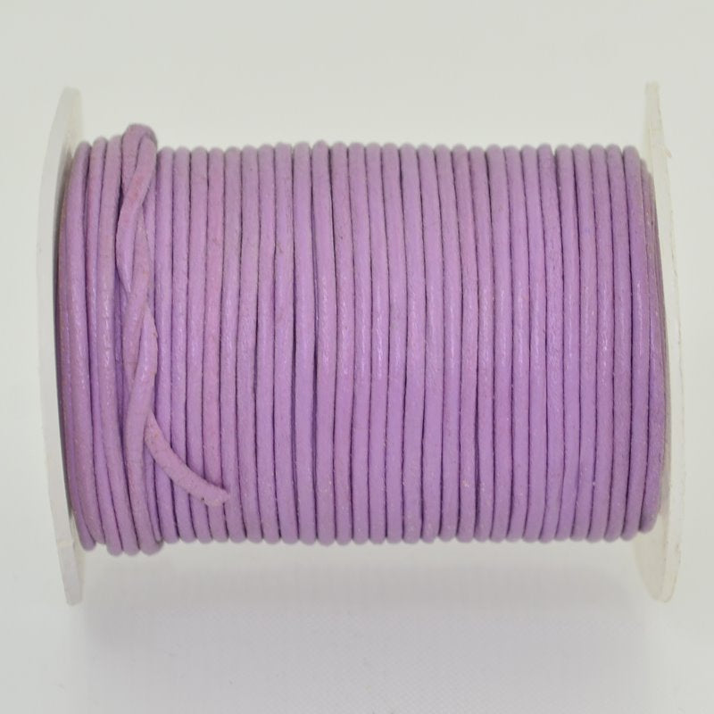 Stringing - 1.5mm Leather Cord - Violet (25 meter Spool)