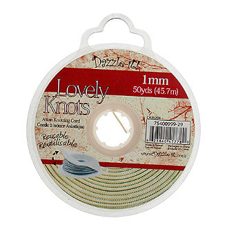 Lovely Knots - 1mm - Braided Knotting Cord - Ivory (50y Bobbin)