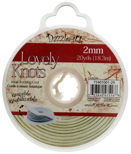 Lovely Knots - 2mm - Braided Knotting Cord - Antique Ivory (20yd Bobbin)