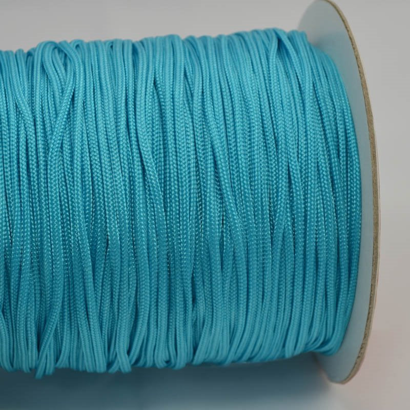 Lovely Knots - 2mm Braided Knotting Cord - Aqua Blue (180y Spool)