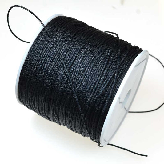 Cord - 0.8mm Nylon - Black (Spool)