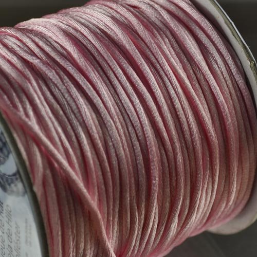 Rattail Cord - 1.5mm Satin Mousetail Cord - Light Pink (Spool)