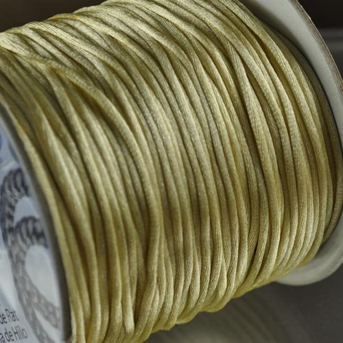 Rattail Cord - 1.5mm Satin Mousetail Cord - Ivory (Spool)