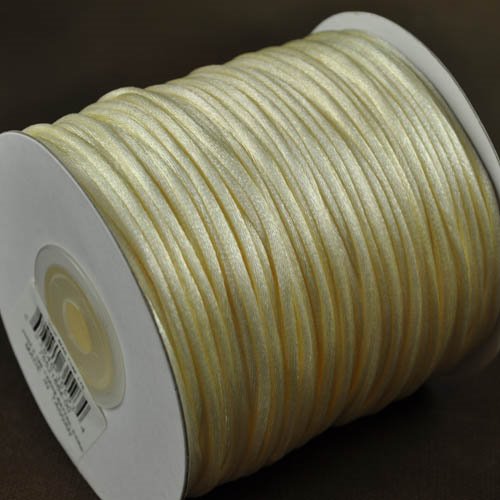 Rattail Cord - 2mm Satin Rattail Cord - Ivory (Spool)