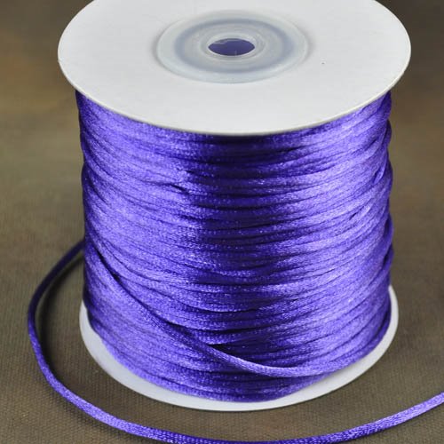 Rattail Cord - 2mm Satin Rattail Cord - Purple (Spool)
