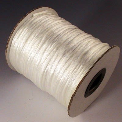 Rattail Cord - 2mm Satin Rattail Cord - White (Spool)