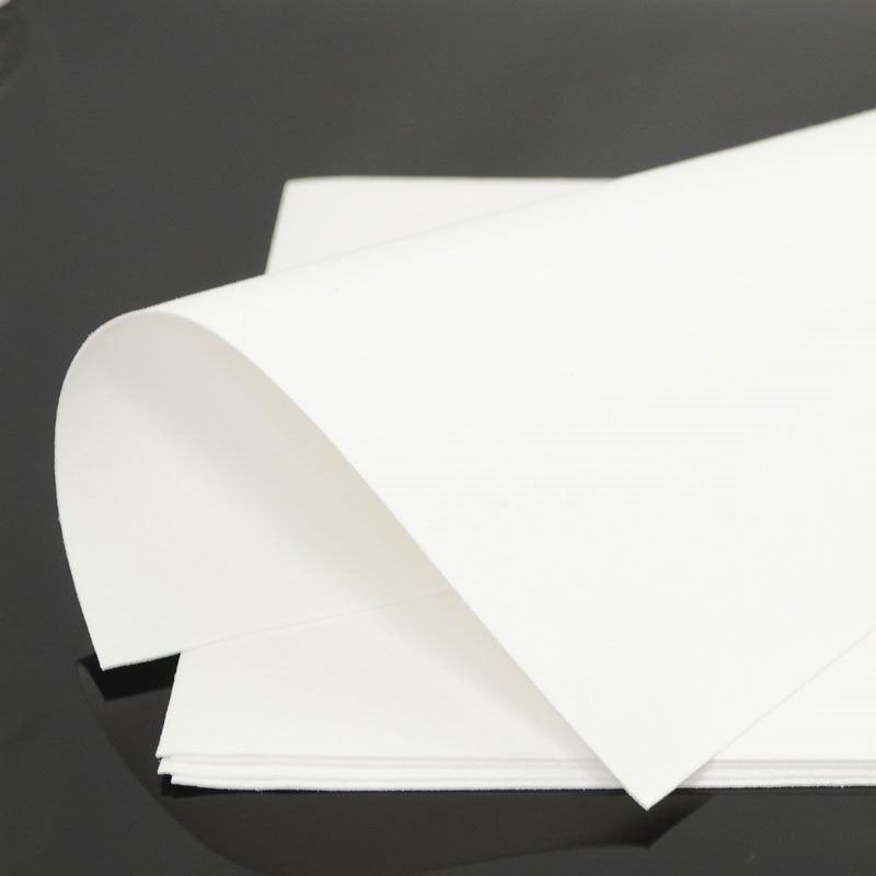 Faux Suede - 8.5in square - White