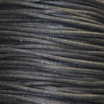 Stringing - 2mm Waxed Cord - Black (Metre)