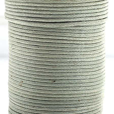 Cotton Cord - 1mm Round Waxed - Seafoam (25m)