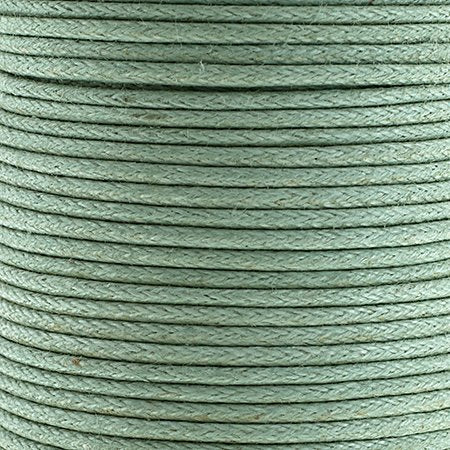 Cotton Cord - 1.5mm Round Waxed - Sea Green (25m)