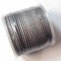 Cotton Cord - 2mm Round Waxed - Grey / Purple (25m)