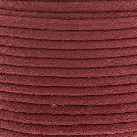 Cotton Cord - 2mm Round Waxed - Italian Red (25m)