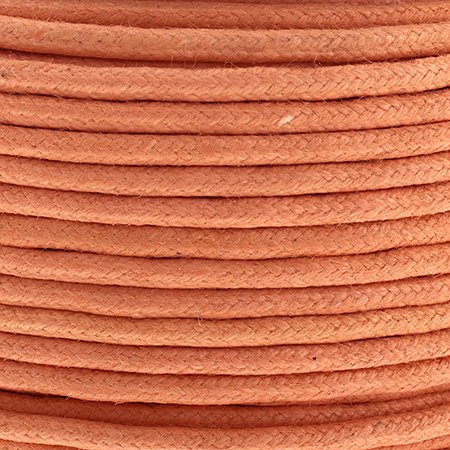 Cotton Cord - 2mm Round Waxed - Dark Orange (25m)