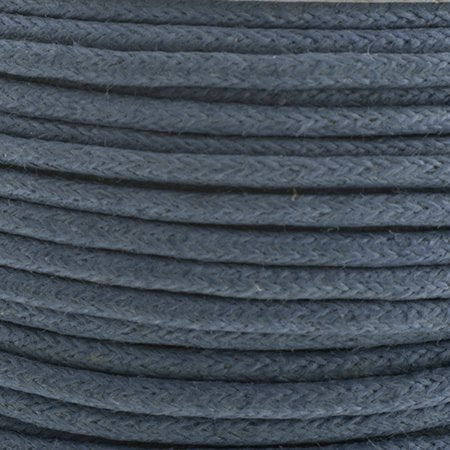 Cotton Cord - 2mm Round Waxed - Denim (25m)