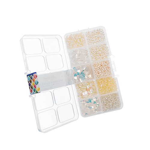 Sequins and Beads Kit -  Assorted - Cream (Box)