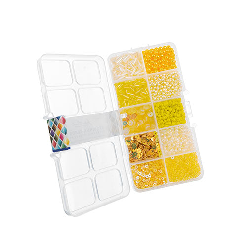 Sequins and Beads Kit -  Assorted - Yellow (Box)